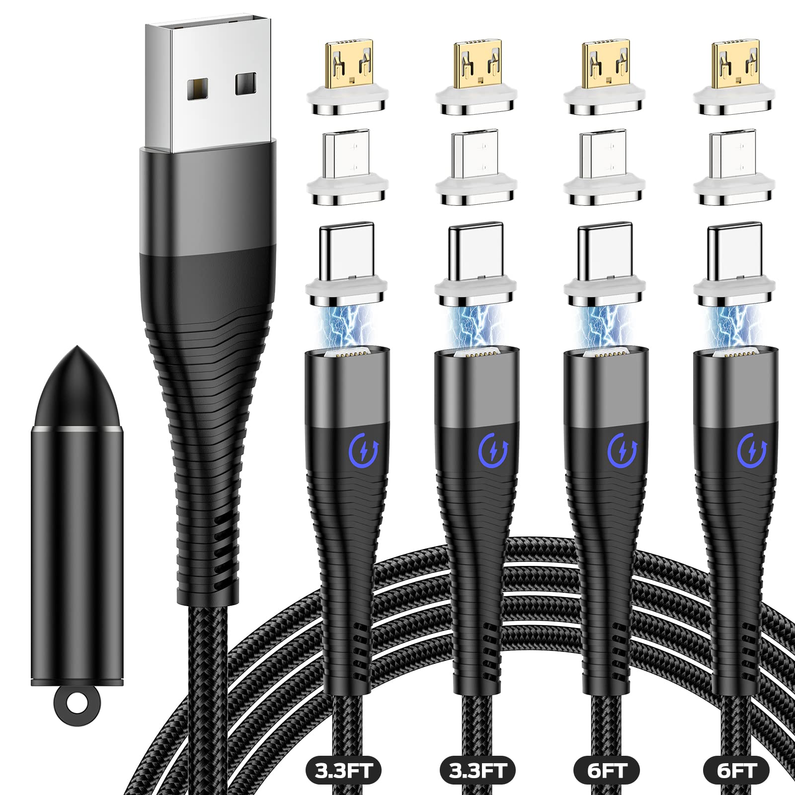 Magnetic Charging Cable - 3 in 1 USB Charger
