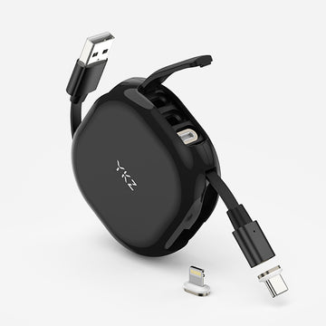 3 in 1 Magnetic Charging Cable - 3A Retractable Cord